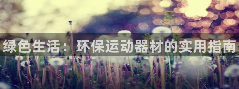 NG大舞台官网下载平台注册流程视频：绿色生活：环保运动器材的