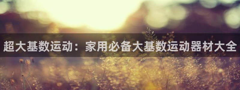 NG大舞台官方正版app娱乐网站：超大基数运动：家用